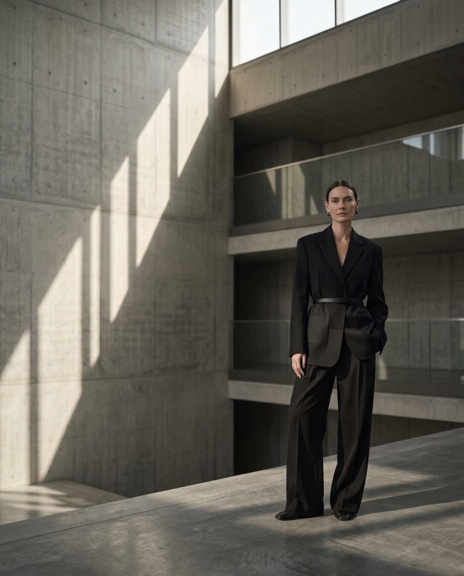 Editorial de moda com alfaiataria